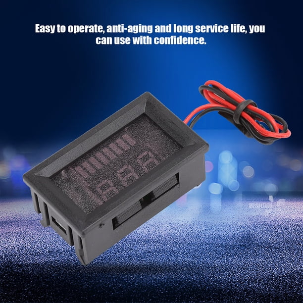 Pantalla De Vehículo Eléctrico, Voltímetro De Batería De Chip Profesional Antienvejecimiento 12V-60V De Alta Precisión Para Batería De Vehículo Eléctrico Para Plomo ácido