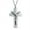 Silver Containing O Chain, variant on Stainless Steel Double Cross Charm Pet Animal Urn Necklace