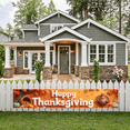 thumbnail image 3 of Autumn Leaves Happy Thanksgiving Turkey Banner for Festive Celebration Autumn Party Event Indoor Decoration, 3 of 9
