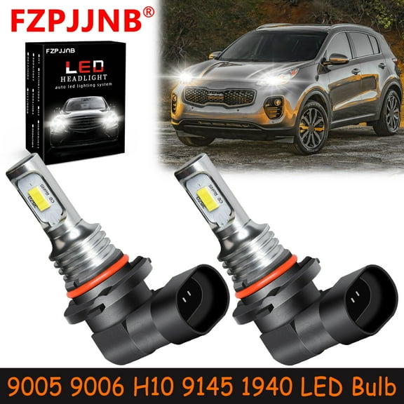 FZPJJNB for Kia Sportage 2017-2019 White LED Headlights Bulb High/Low Beam,9005 HB3 9006 HB4 9145 9140,YHB,C04