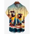 thumbnail image 4 of Camisas hawaianas atractivas con estampado 3D de guitarra de loro para hombre, camisetas holgadas de verano de manga corta de gran tamaño para playa para hombre, camisas para niño, 4 of 5