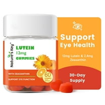 Nature's Key Lutein Gummies 12mg with Zeaxanthin & Vitamin A for Kids and Adults | Eye Health and Brain Function Supplement | Orange Flavor, 60Ct