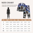 thumbnail image 4 of Pajama Sets for Women 2 Pcs, Astronaut in Outer Space Button Down Long Sleeve Sleepwear Lounge PJ Sets, 4 of 6