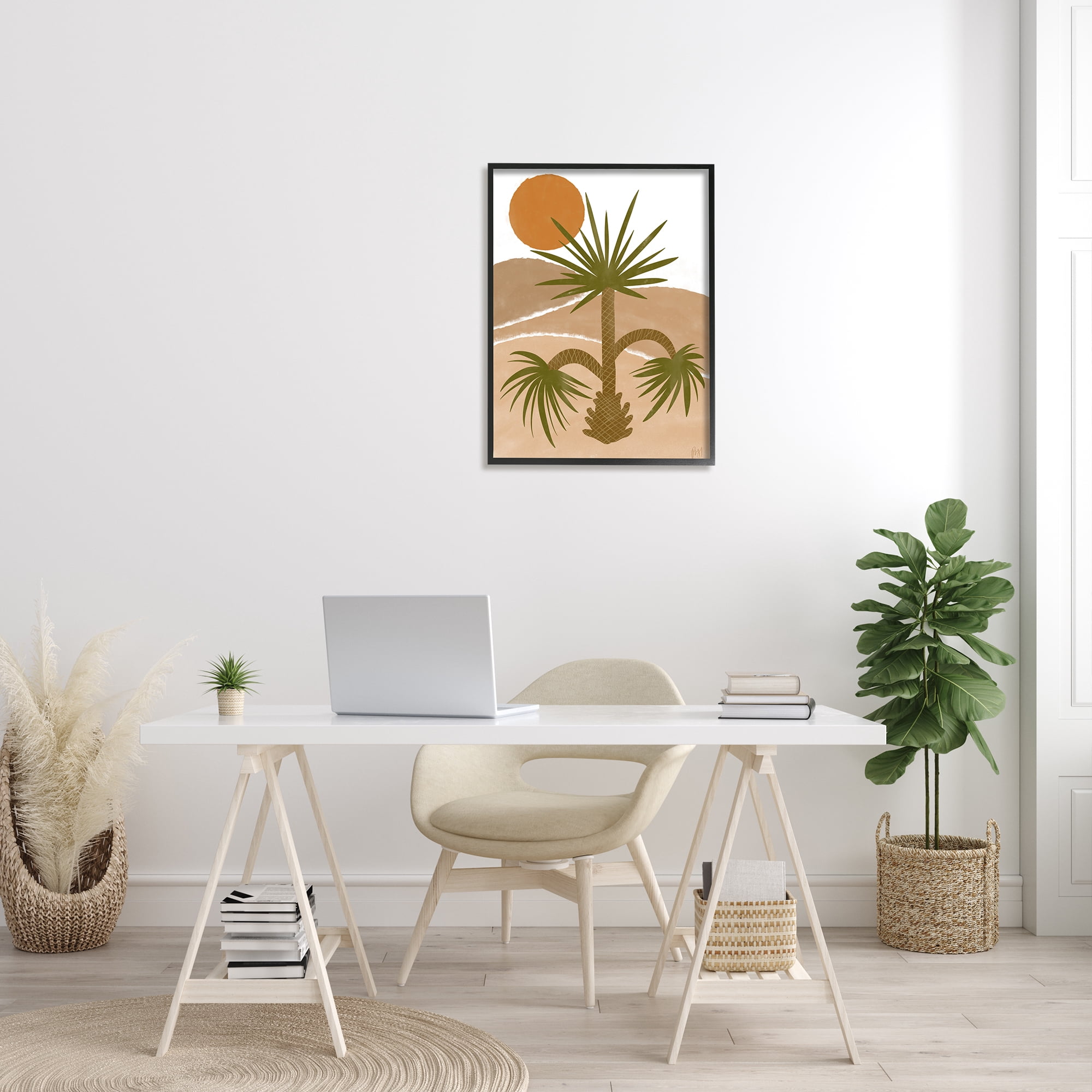 Stupell Indtries Tropical Desert Palm Warm Bold Sunny Canyon,24 x 30,Design by Birch&Ink