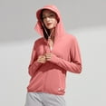 thumbnail image 5 of YUGYXL Women's Sun Protection Hoodie Jacket Lightweight Long Sleeve Zip Up Hooded Coat Breathable Hiking Outdoor Shirts Hot Pink XXXL, 5 of 8
