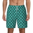 thumbnail image 3 of Uemuo Aquamarine Glitter Pattern Mens Swim Trunks Quick Dry Board Shorts with Mesh Lining, Stretch Beach Shorts Quick Dry No-Chafing Board Shorts-Large, 3 of 9