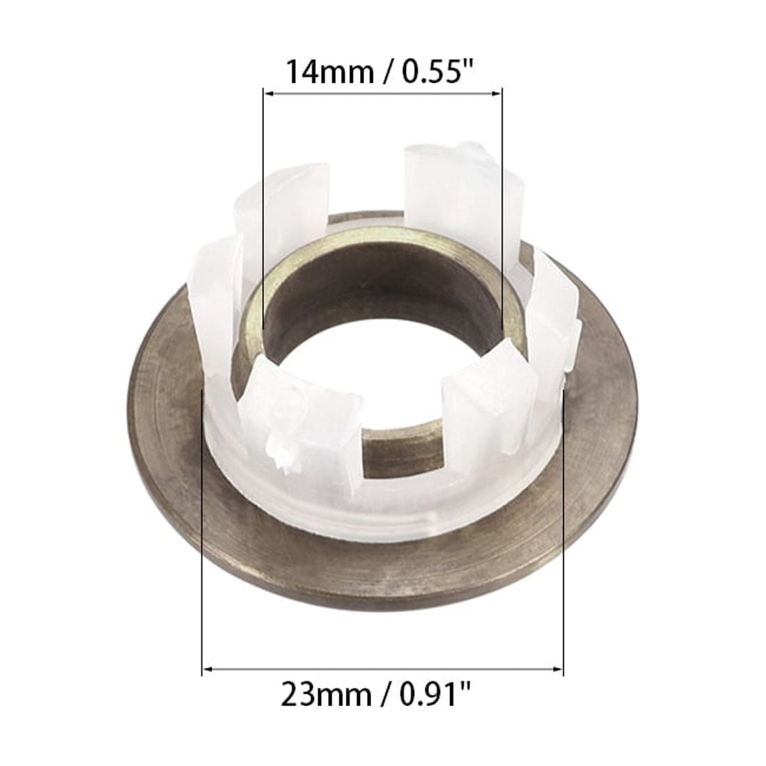 Unique Bargains 2pcs Round Copper Sink Basin Trim Overflow Cover Caps Brass Tone