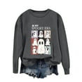 thumbnail image 3 of Meichang Women's Halloween Sweatshirts Oversized Long Sleeve Crew Neck Sweatshirt Cute Spooky Ghost Graphic Sweatshirts Fall Pullover, 3 of 7