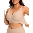 thumbnail image 2 of Cueply Bras for Women Plus Size Wireless Bra Full Coverage Support Wide Strap Seamless Comfort, 2 of 9