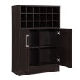 thumbnail image 5 of Kadyn Wine Bar Rack Cabinet with Wine Rack, Bar Cabinet with Door, Small Sideboard and Buffet Cabinet(Brown), 5 of 12