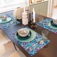 thumbnail image 6 of Placemats Set of 4 / 6, Wls And Flowers Placemats for Dining Table Indoor/Outdoors Heat Resistant Washable Placemats 18" x 12", 6 of 8