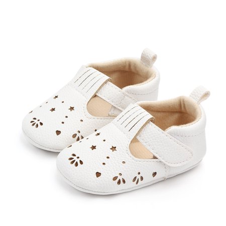 

Toddler Baby Fashion Summer Soft Prewalker Anti-Slip Pierced Crib Shoes