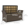 thumbnail image 2 of Dark Grey PE Rattan Storage Bench with Cushion - 29 Gallon Patio Seating & Outdoor Storage Box - Perfect for Balcony, Deck, or Garden - Durable & Portable Design, 2 of 7
