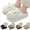 Black, variant on Cute Platform Slippers for Women Cat Fuzzy Plush House Shoes Fleece Lined Bedroom Slip on Slides