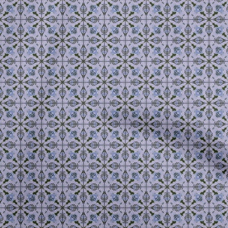 oneOone Georgette Viscose Light Blue Fabric Damask Sewing Craft Projects Fabric Prints By Yard 42 Inch Wide