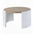 thumbnail image 5 of Modern Oak and White High Gloss 1-Drawer Coffee Table with Sturdy Support, 5 of 7