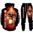 thumbnail image 1 of Color Skull 3D Skull Printed Men Hoodies Pants Hooded Sweatshirt Sweatpants Tracksuits Set for Christmas Halloween, 1 of 2
