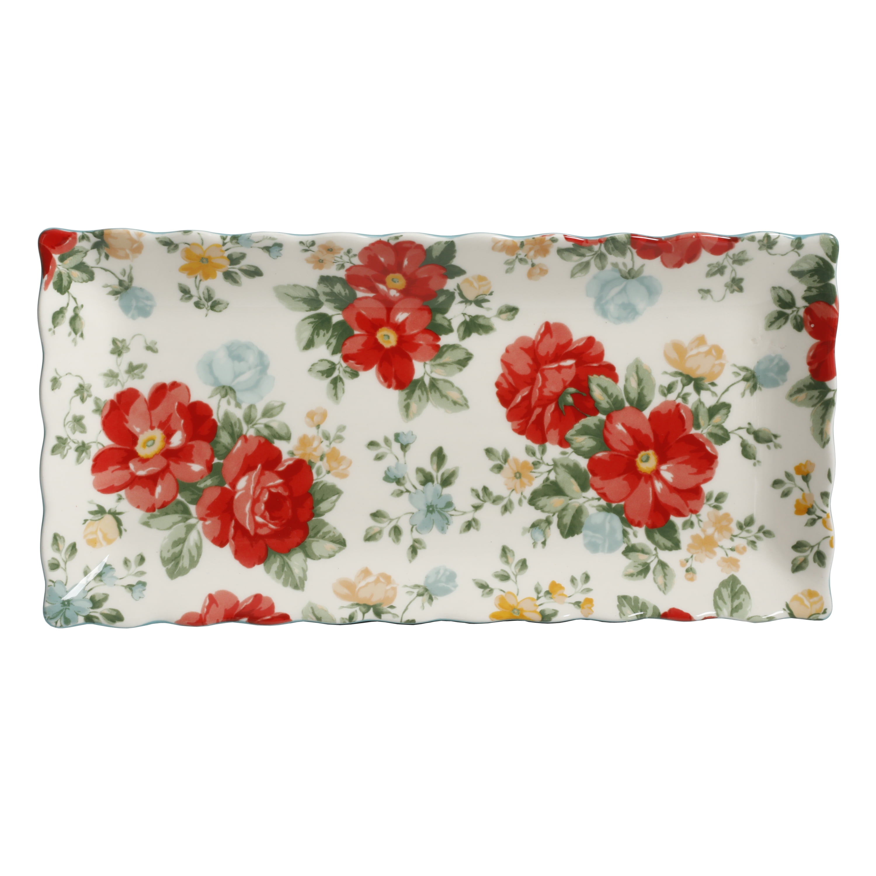 Details about   Pioneer Woman Floral Medley 3-Piece Serve Tray Set 