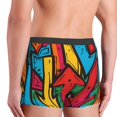 thumbnail image 4 of Rateoe Colorful Arrow Graffiti Pattern Mens Boxer Briefs Poly Spandex Performance Boxer Briefs Underwear Hem Boxer Briefs - X-Large, 4 of 8