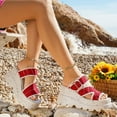 thumbnail image 4 of Chunky Platform Slip on Sandals for Women 2025 Fashion Punk Casual Buckle Extra Wedge Heeled Dress Slides, 4 of 7