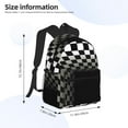 thumbnail image 3 of Lafuoo 3d Black and White Checkerboard Tunnel Pattern Casual Backpack, Large Capacity Adjustable Shoulder Strap Computer Backpack, Unisex, Suitable for Campus, Business,Travel-One Size, 3 of 6