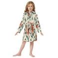 thumbnail image 6 of FORMRS Kids Bathrobe Unisex Hooded Robe Toddler Pajamas Sleepwear, Size 10-12T, Large Red Floral Pattern, 6 of 7