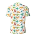 thumbnail image 4 of Rocae Dinosaur for Men's Short Sleeve Polo Shirt, Quick Drying Performance Moisture Wicking Sports Men's Golf Shirt 4X-Large, 4 of 9