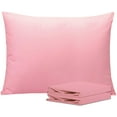 thumbnail image 1 of Standard Pillowcases Set of 2, 100% Brushed Microfiber, Soft and Cozy, Wrinkle, Fade, Stain Resistant with Envelope Closure, 20 x 26 Inches, Pink, 1 of 7