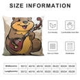 thumbnail image 5 of Cute Funny Cool Beaver Playing Saxophone Music Cartoon - Pillow Cases, 5 of 5