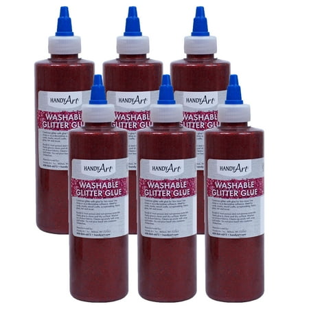 UPC: 0194629105106 | Handy Art�� Washable Glitter Glue  8 oz.  Red  Pack of 6
