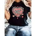thumbnail image 1 of T-Shirt Décontracté à Col Rond pour Femmes avec Imprimé Graphique Cupidon, Manches Courtes, Coupe Régulière, Toutes Saisons Été & Printemps, Tee-Shirt pour Adultes, Hommes, Femmes, Adolescents, Adolescents, Jeunes, 1 of 6