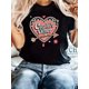 thumbnail image 1 of Women's Casual Crew Neck T-Shirt with Cupid's Diner Graphic Prin, Short Sleeve, Regular Fit, All Seasons Summer & Spring, Clothing Tee Tee For Adult, Men, Women, Teen, Teenager, Adolescent, Youth, 1 of 6