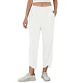 thumbnail image 4 of Asklazy Womens Loose Wide Leg Pants Casual Elastic Waisted Casual Pants with Pockets, 4 of 13