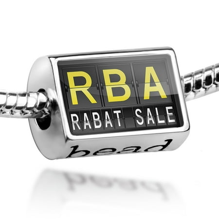 Bead RBA Airport Code for Rabat - Sale Charm Fits All European