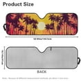 thumbnail image 7 of Uorisanigo Windshield Sunshade Sun Shade for 2018-2024 2025 Jeep Wrangler JL / 2020-2024 Jeep Gladiator JT Yellow Sunset Palm Tree Heat Shield Car SunVisor Mat, Blocks Sun Rays Heat, 7 of 7