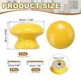 thumbnail image 2 of Uxcell Cabinet Knobs, Round Drawer Dresser Knobs Wood Handles Knobs Drawer Pulls with Screw Yellow 1-3/8 Inch, 2 of 7