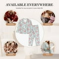 thumbnail image 6 of KLL Cute Rabbit And Heart Print Women's Long Sleeve Pajamas with Pants Sleepwear Loungewear 2 Set-XX-Large, 6 of 7