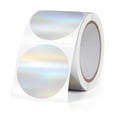 thumbnail image 1 of Etiquetas térmicas FINDAT holográficas plateadas de 3,8 cm, 200 unidades/rollo, 1 of 6