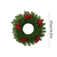 thumbnail image 3 of Christmas Wreath for Door, 50cm Artificial Pine Wreath with Multicolor Decorations for Indoor and Outdoor Holiday Decor, 1 Piece, 3 of 6