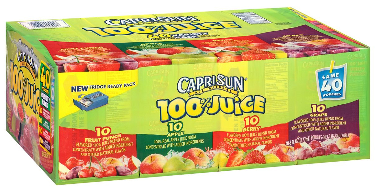 Capri Sun 100 Juice Variety Pack, 40 ct.