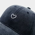 thumbnail image 6 of Baseball Cap Women! Comdrip Women Solid Color Heart Embroidered Soft Top Outdoor Washed Baseball Cap Womens Baseball Hat Navy One Size, 6 of 8