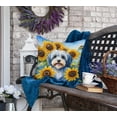 thumbnail image 4 of Tibetan Terrier in Sunflowers Throw Pillow 18 in x 18 in, 4 of 5