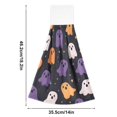 thumbnail image 6 of Yayeee Kitchen Hanging Hand Towels Set of 2 with Loop Bathroom Absorbent Tie Towel, Orange Halloween Ghosts, 6 of 7