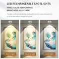 thumbnail image 5 of Set of 2 wireless LED spotlights with remote control and timer, suitable for indoor lighting; ideal for artwork, paintings, plants, photos, etc. - White, 5 of 5