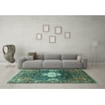 thumbnail image 3 of Ahgly Company Indoor Rectangle Persian Turquoise Blue Traditional Area Rugs, 6' x 9', 3 of 4
