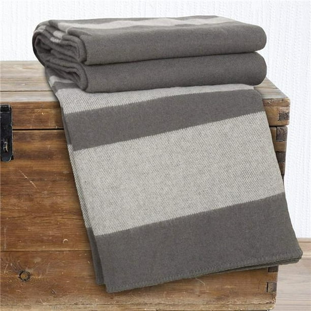 Bedford Home 61A26400 Australian Wool Blanket, Twin Size Platinum