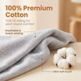 thumbnail image 7 of Baby Sleep Sack with Sleeves, 100% Cotton 1.0 TOG Wearable Blanket, Anti-Startle Sleeping Bag with Fold-Over Mittens, 2-Way Zipper,0-3Months, 7 of 7