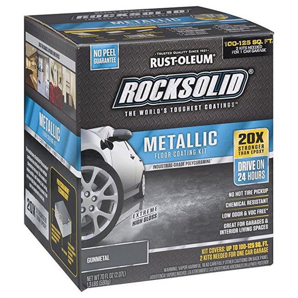 Flecto 020066294410 286893 70 oz Metallic Floor Coating Kit, Silver Bullet - 2 Pack