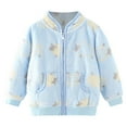 thumbnail image 2 of VerPetridure Toddler Baby Girls Boys Knit Fleece Jacket Zipper Up Cardigan Sweaters for Kids Long Sleeve Crewneck Warm Coat Fall Winter Tops Blouse, 2 of 8