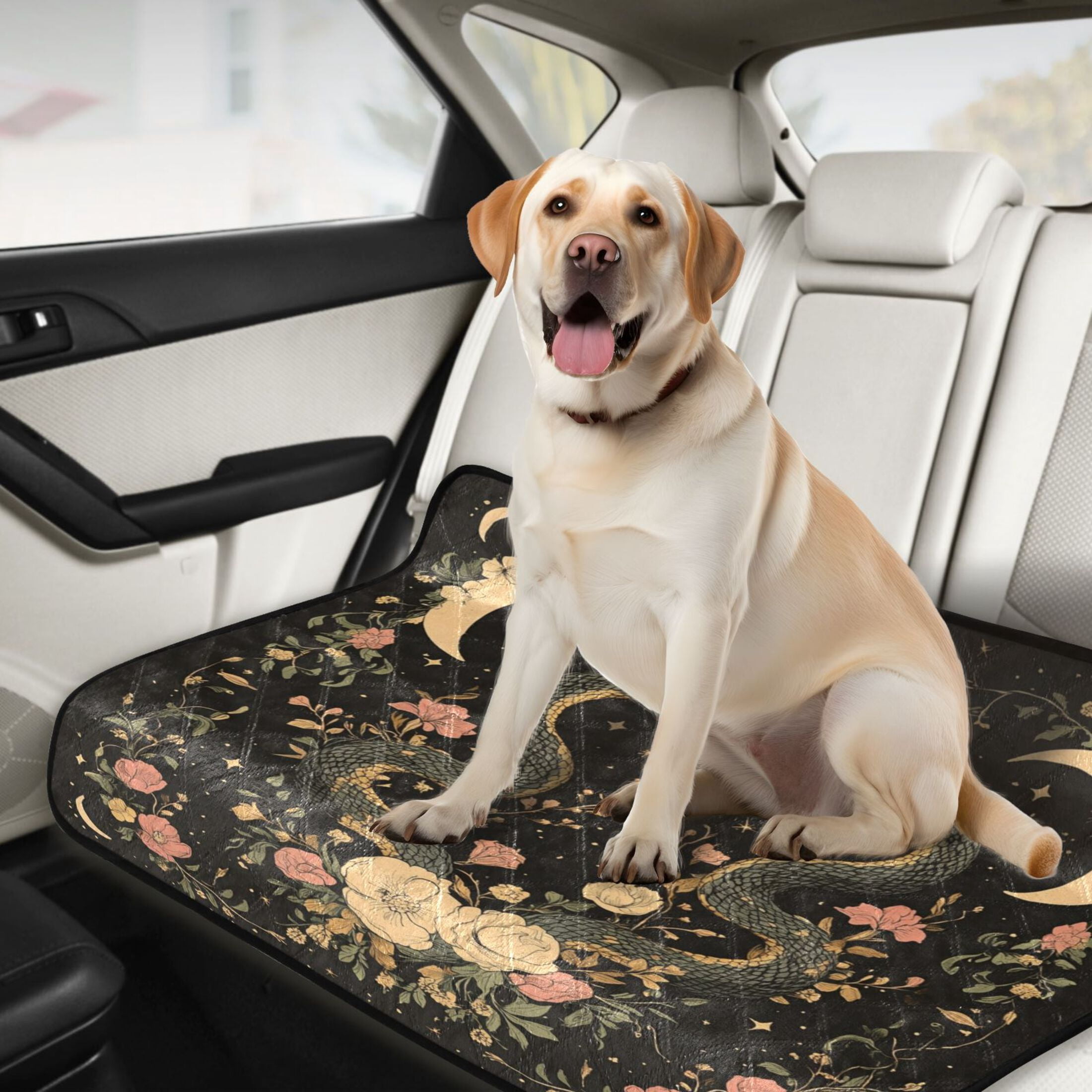 Qxltty Snakes Entwining Vines Cat litter Pads Pet Set of 2 Diaper Mats Center Anti-leakage Layer Absorbent Soft and Comfortable